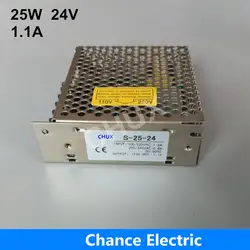 Светодиодный переключатель Мощность AC DC Вход 220 В (S-25W-24V) одна группа Выход 1.1A CE Rohs SMPS переключения Питание 24 В 25 Вт