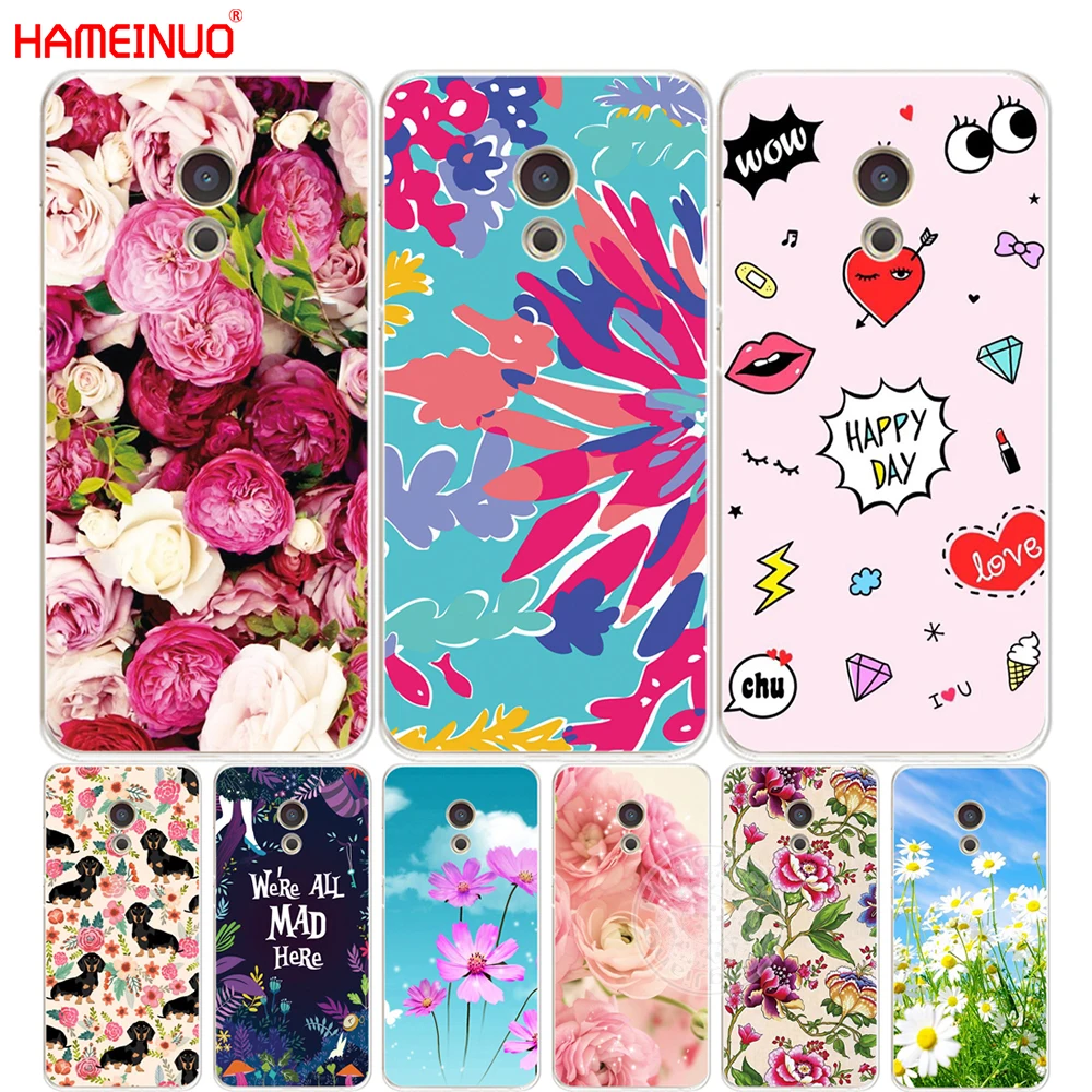 

HAMEINUO peony artificial rose flower Cover phone Case for Meizu M5 M5S M6 M2 M3 M3S MX4 MX5 MX6 PRO 6 5 U10 U20 note plus
