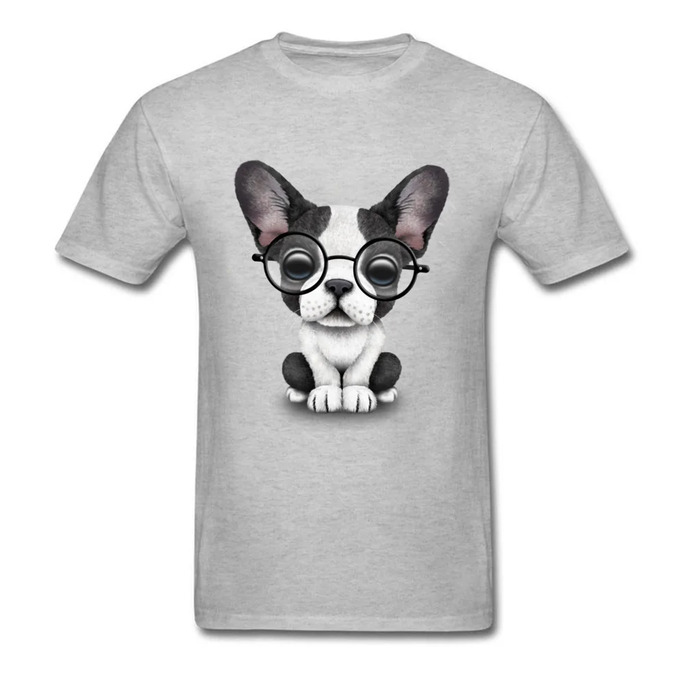 Cute French Bulldog Puppy with Glasses_grey