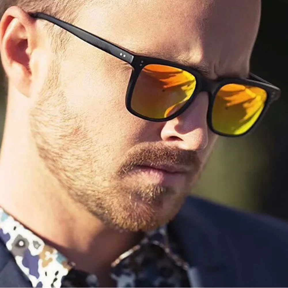 Gafas de sol moda para hombre, de sol de colores reflectantes y brillantes, gafas de sol polarizadas para hombre, gafas de sol para hombre, 2018 - AliExpress Accesorios para la ropa