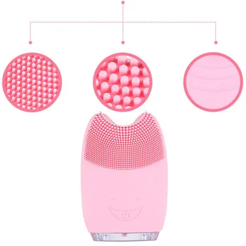 

USA Warehouse Mini Electric Facial Cleaning Brush Waterproof Massage Machine Silicone Facial Cleansing Devices Tools