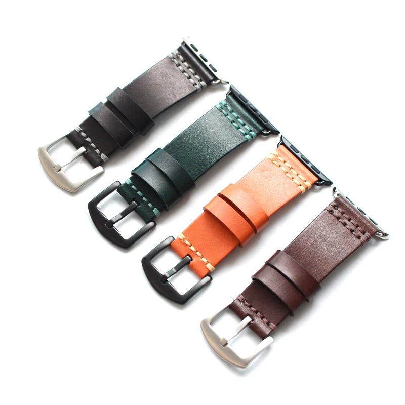 

2020 New high quality Leather Men's woman Watch Band Strap for Apple Watch 38/42mm Watch Belt Bracelet for iwatch Series 1 2 3