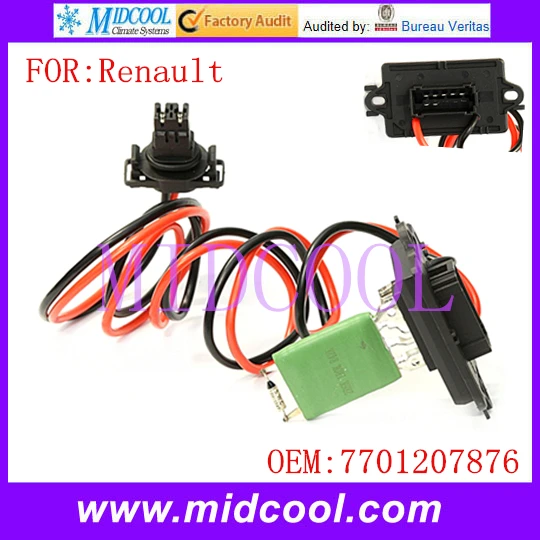 

New Heater Fan Blower Motor Resistor Regulator use OE NO. 7701207876 for Renault Logan Clio I Kangoo