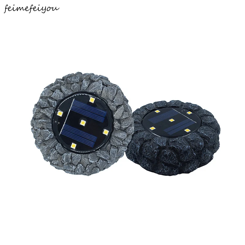 Us 9 76 27 Off Solar Resin Stone Lights 5 Led Rock Outdoor Waterproof Spotlight Garden Yard Path Fence Lawn Tree Park Decoration In