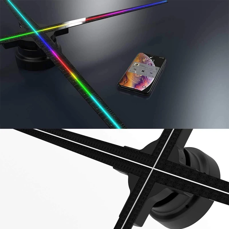 深セン 100 センチメートル 1408 1408 解像度無線 Lan アプリ 3d ホログラムファン