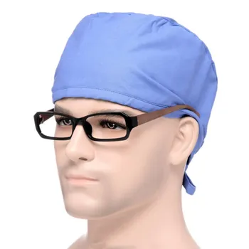 

2 pcs Adjustable Men's Caps solid color Doctor Nurse Working Cap Medical Accessories Natural Cotton Material Surgical Caps