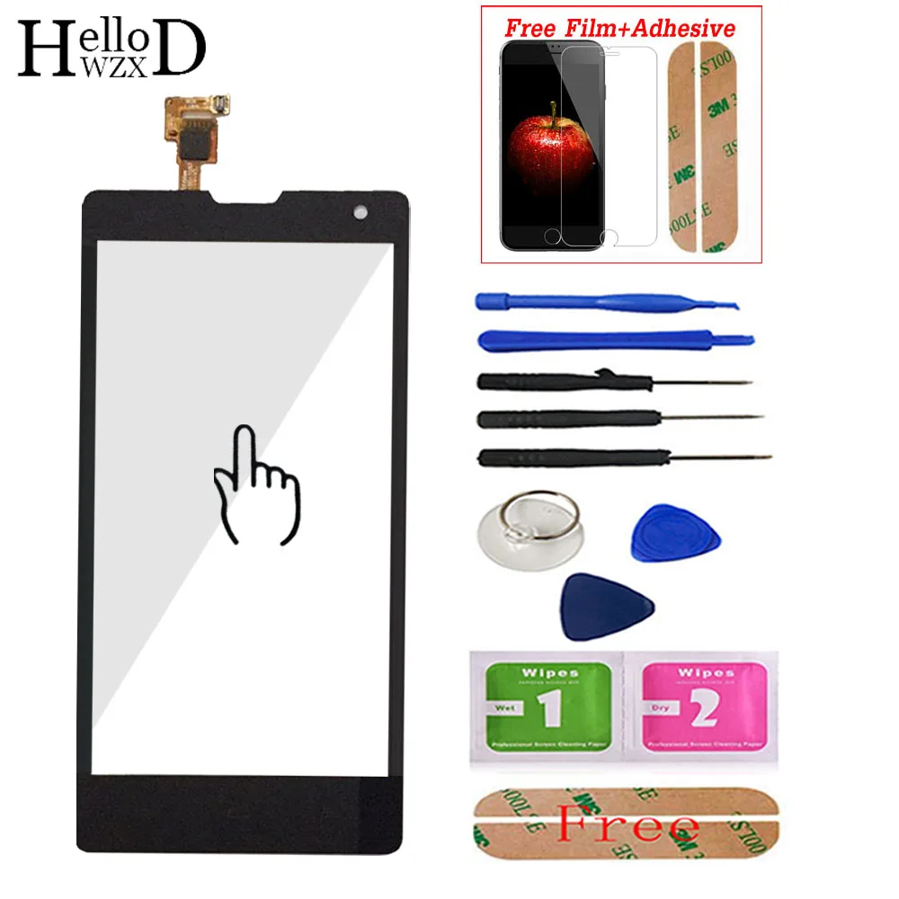 

Mobile Touch Glass For Huawei Honor 3C H30 G740 Touch Screen Digitizer Panel Front Glass Lens Sensor + Adhesive Screen Protector
