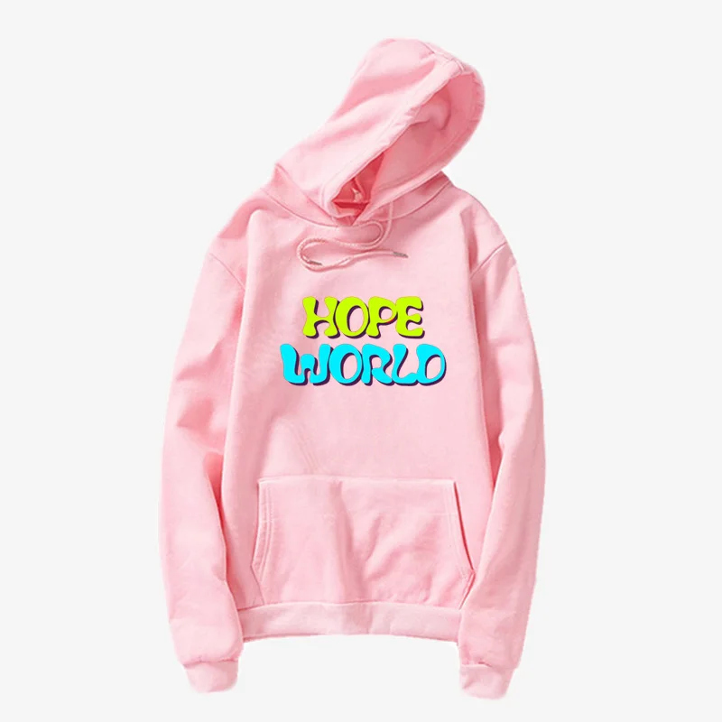 Худи Hope World с карманом Hope World и карманом J-hope худи v(taehyung) jungkook Kpop худи Bangtan - Color: pink