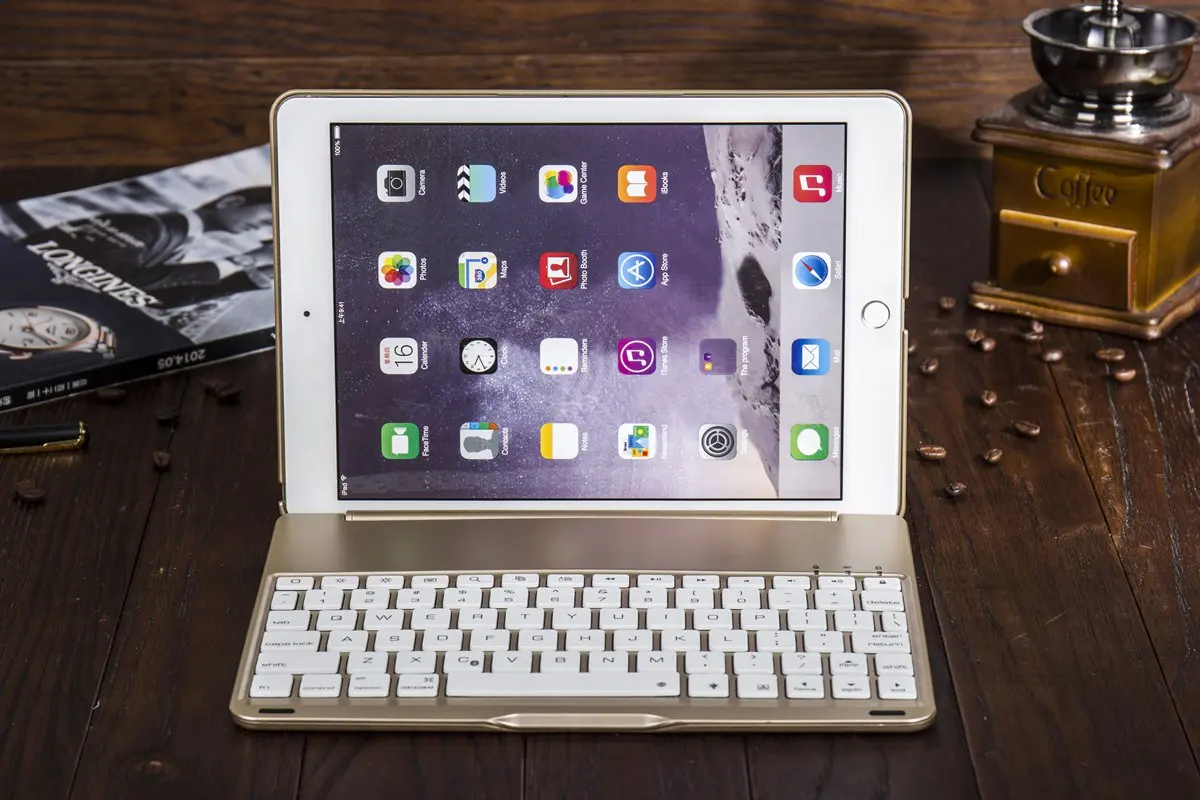 Клавиатура для iPad, A1893, цветная подсветка, беспроводная, Bluetooth клавиатура, чехол, для iPad 9,7, алюминиевый сплав, Fundas