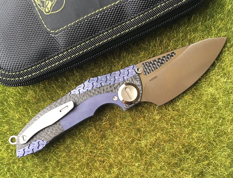 Яд ARMOUR M390 стали Титан CF Флиппер Складной нож Открытый Отдых Охота Выживание Карманный Кухня Фрукты Ножи EDC инструменты