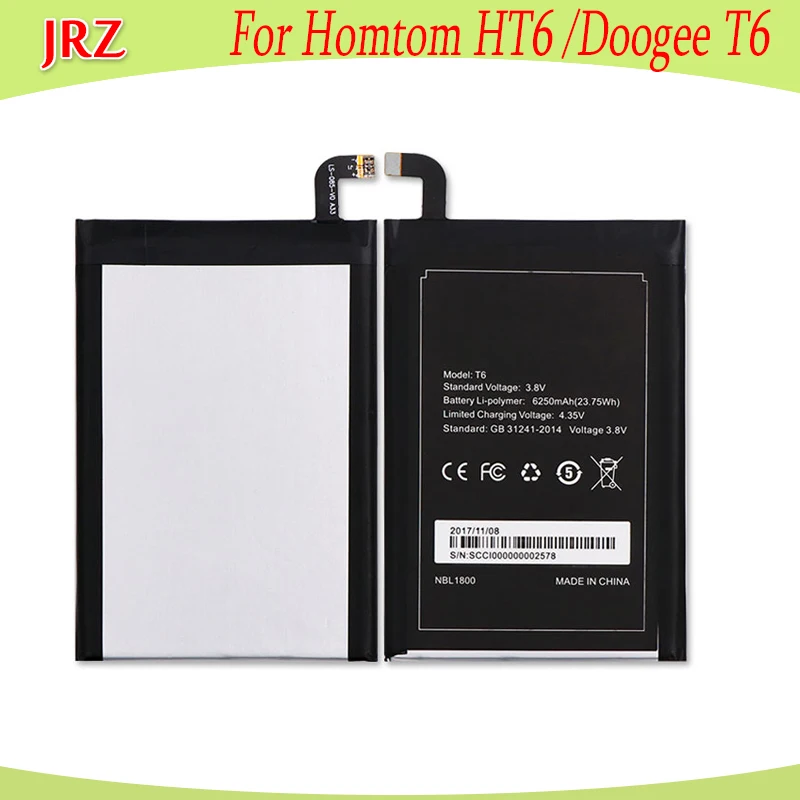 Для DOOGEE T6 батарея 6250mAh аккумуляторная AKKU Pro &amp для Homtom HT6 | Мобильные телефоны и