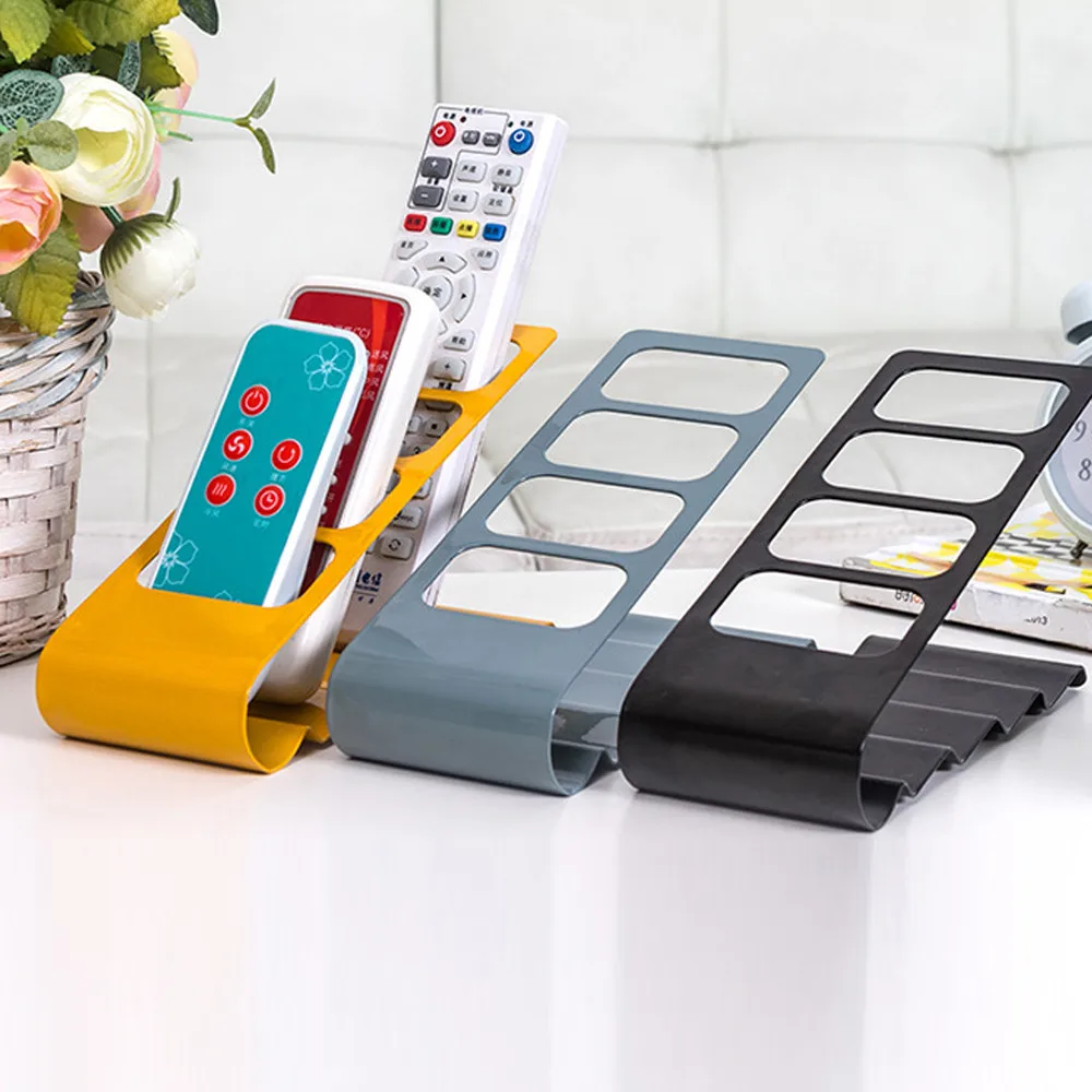 TV/DVD/VCR Organiser 4 Frame Remote Control Storage Mobile Phone Holder Stand kitchen storage repisas de pared decorativos