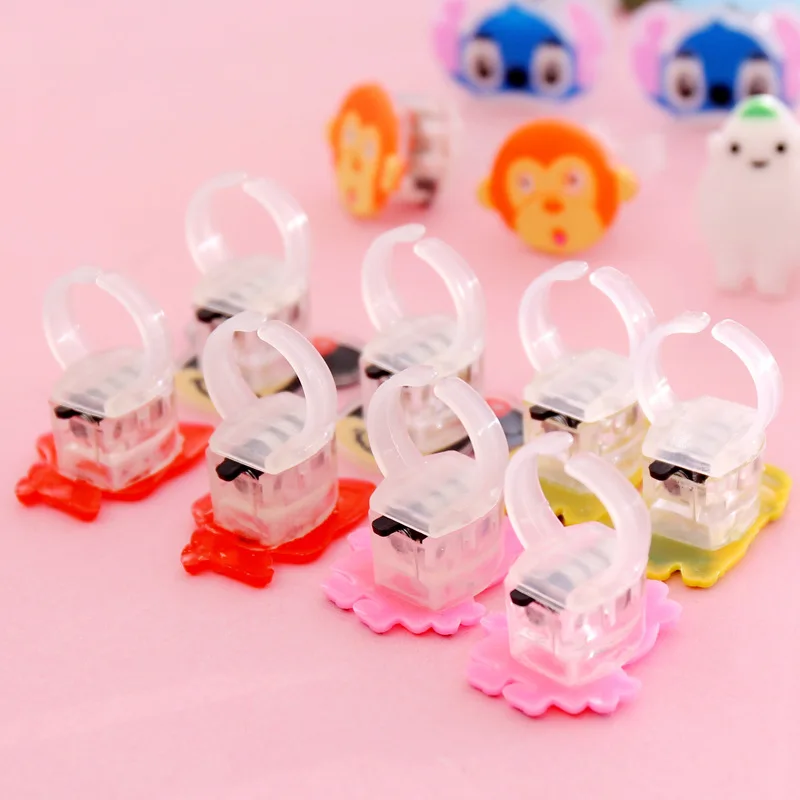 Luminous Rings New Children's Toys Flash Gifts LED Cartoon Lights Glow In The Dark Toys For Childs Kids Playing In Night Toys