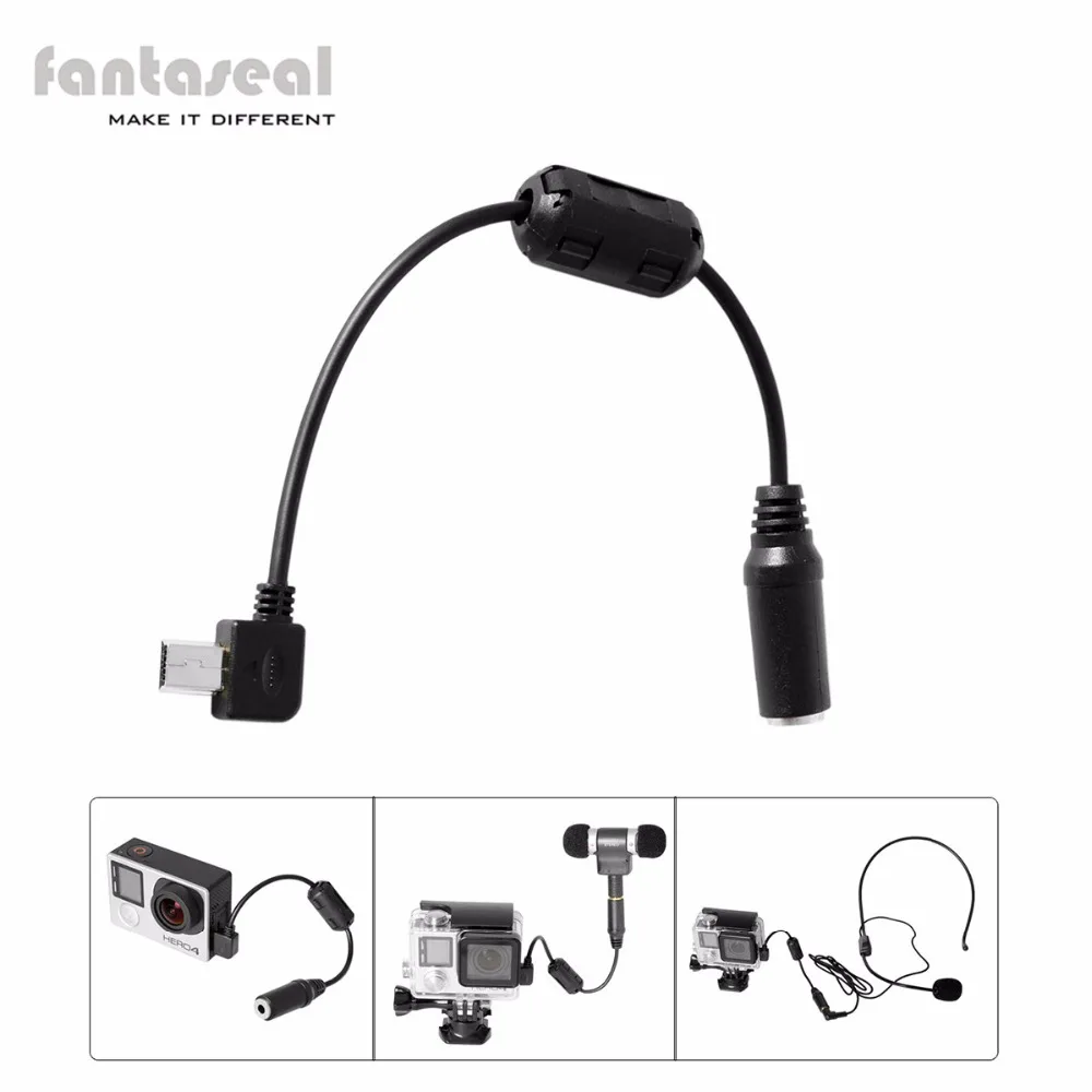 

Fantaseal Stereo Microphone Adapter for GoPro Microphone Adapter Cable GoPro Microphone Converter w Noise Reduction IC for GoPro