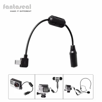 

Stereo Microphone Adapter for GoPro Microphone Adapter Cable 3.5mm MIC Jack Converter w Noise Reduction IC for GoPro 4 3+ 3