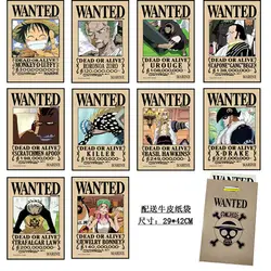 10 шт./лот Аниме One piece wanted тиснение постер Игрушка supernova star миллиард wanted free крупного рогатого скота бумажный мешок размер 42 x29 см