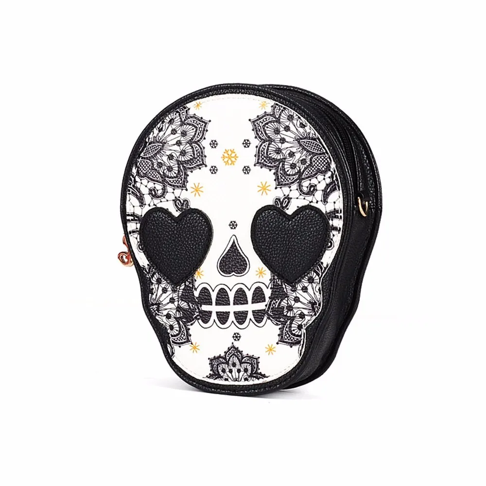 Хэллоуин Bolsa Женский черный череп сумки на плечо сумка-мессенджер сумочка кошелек женская Сумка Bolso Mujer# A