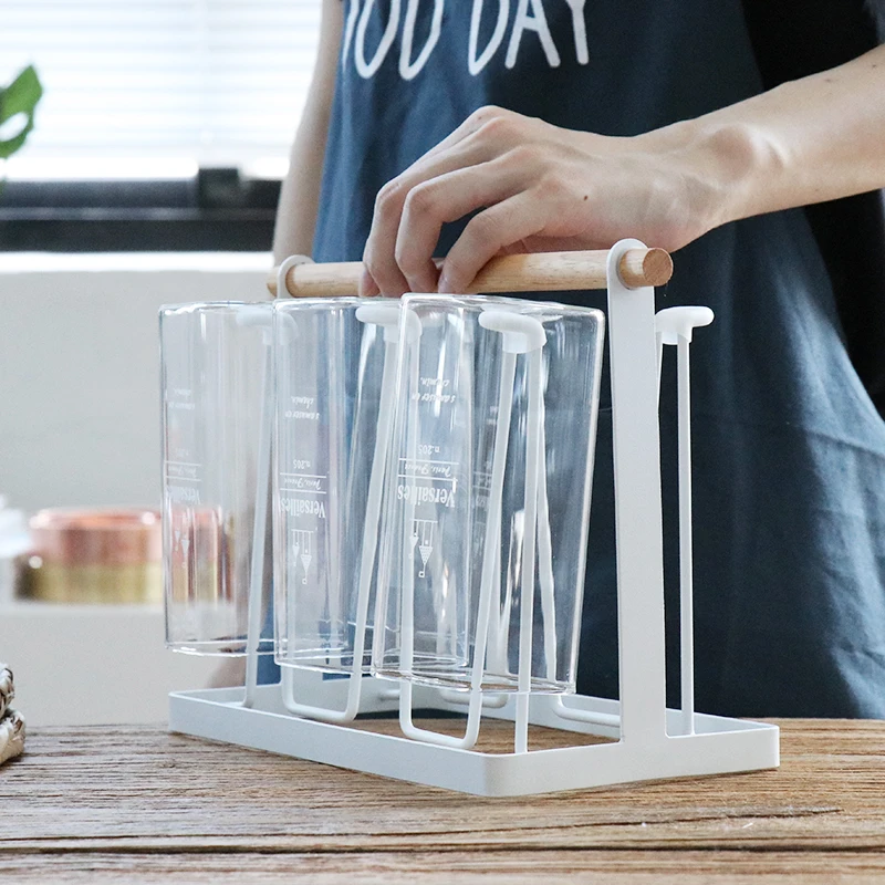 Подставка держатель для чашек и кружек из нержавеющей стали|kitchen storage|hanging rackstorage