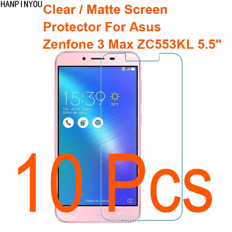 10 шт./лот для Asus Zenfone 3 Max ZC553KL 5 дюйма HD Прозрачная/Антибликовая матовая защитная