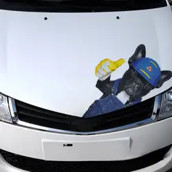 23*13 см Автомобильная Наклейка 3D царапины и большие пальцы собака боковая виниловая Автомобильная задняя наклейка на ветровое стекло