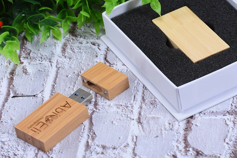 JASTER Прямая упаковка подарочной коробки bambu usb 2,0 флэш-карта памяти, Флеш накопитель для компьютера