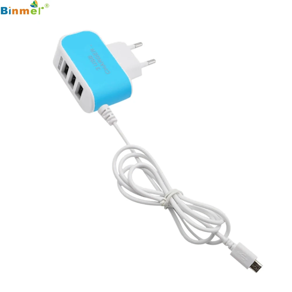 

Binmer 3.1A EU standard three USB port wall home travel AC charger adapter suitable for mobile phone charging head for Samsung