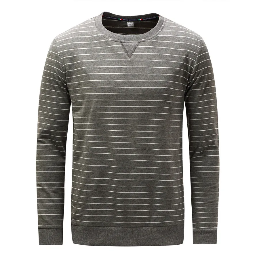 Fredd Marshall T-shirt Striped 100% Cotton Tops Tees Long Sleeve Male Pullover Tracksuit Spring autumn 2018 New Mens Plus Size