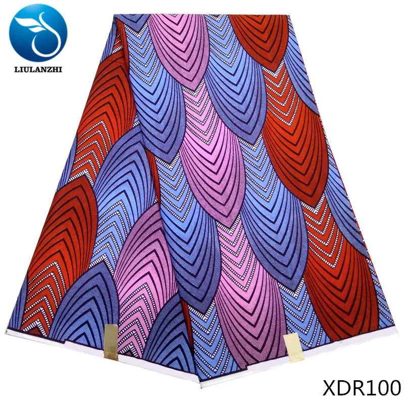 

LIULANZHI fabric wax 6yards african wax prints fabric african fabric wax cotton latest design patterns for party dress XDR87-100