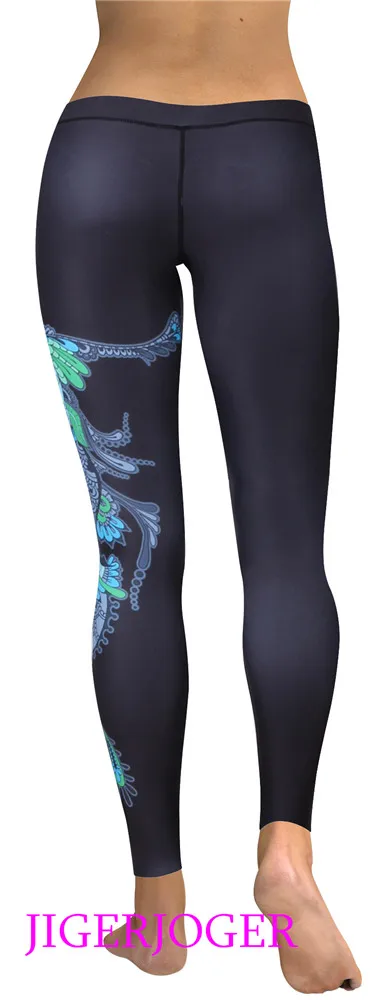 High Waist Teal Blue Green Phoenix (3)