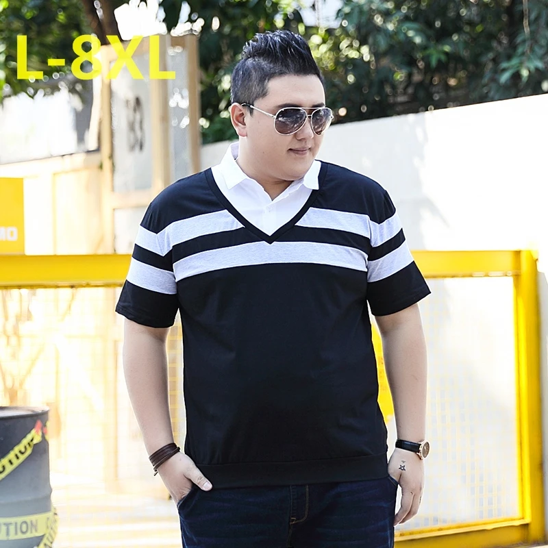 10XL 8XL 6XL 2018 Fashion Brand Striped Men Polo Shirt Short Sleeve Mens Summer Casual Top Shirts Male Clothing | Мужская одежда