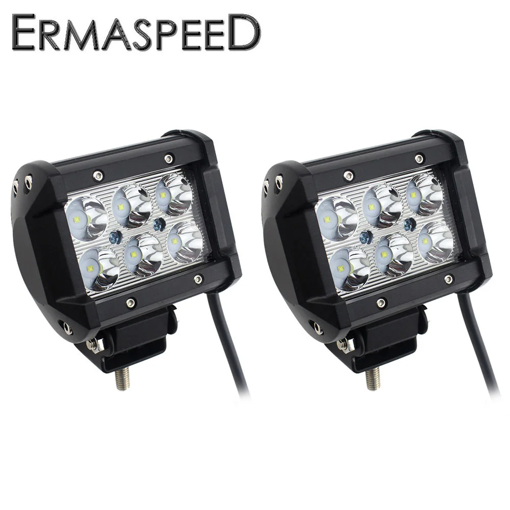 

2PCS(Pair) Motorcycle 12-30V 18W 6pcs*3W intense LED Daytime Driving Running Light Waterproof for Honda Kawasaki Yamaha KTM BMW