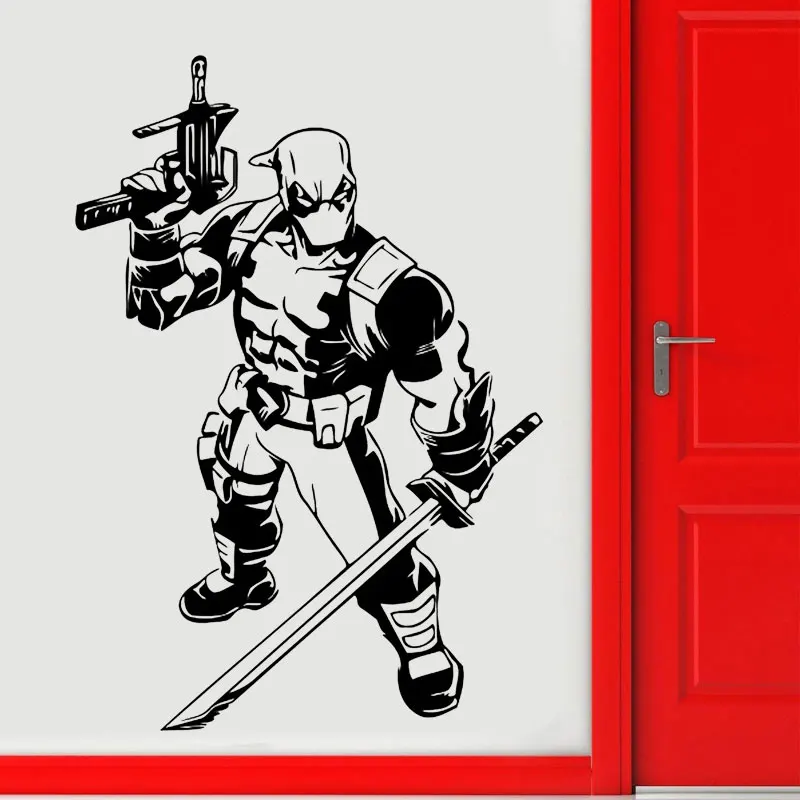 Deadpool Sticker Superhero Wall Decal Home Interior Living Room Decor Teen Room Ideas Removable Poster stranger things A311
