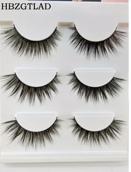 

3 pairs /set 3D False Eyelashes Messy Cross Thick Natural Fake Eye Lashes Professional Makeup Bigeye Long False Eye Lashes