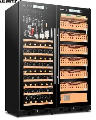 FK-370C сигары шкаф светодио дный свет Хьюмидор Дисплей большой деревянный из испанского кедра Роскошные сигары кулер