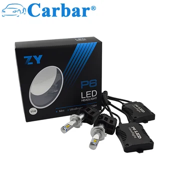 

Carbar# 2Pcs P6 H7 LED Headlight Bulbs H7 All-in-One Conversion Kit LED Headlights H7 110W 10400LM/set High Power LED Bulb