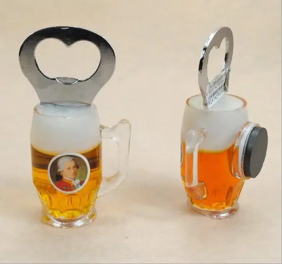 free shiping 20pcs/lot resin Acrylic fridge Beer bottle opener