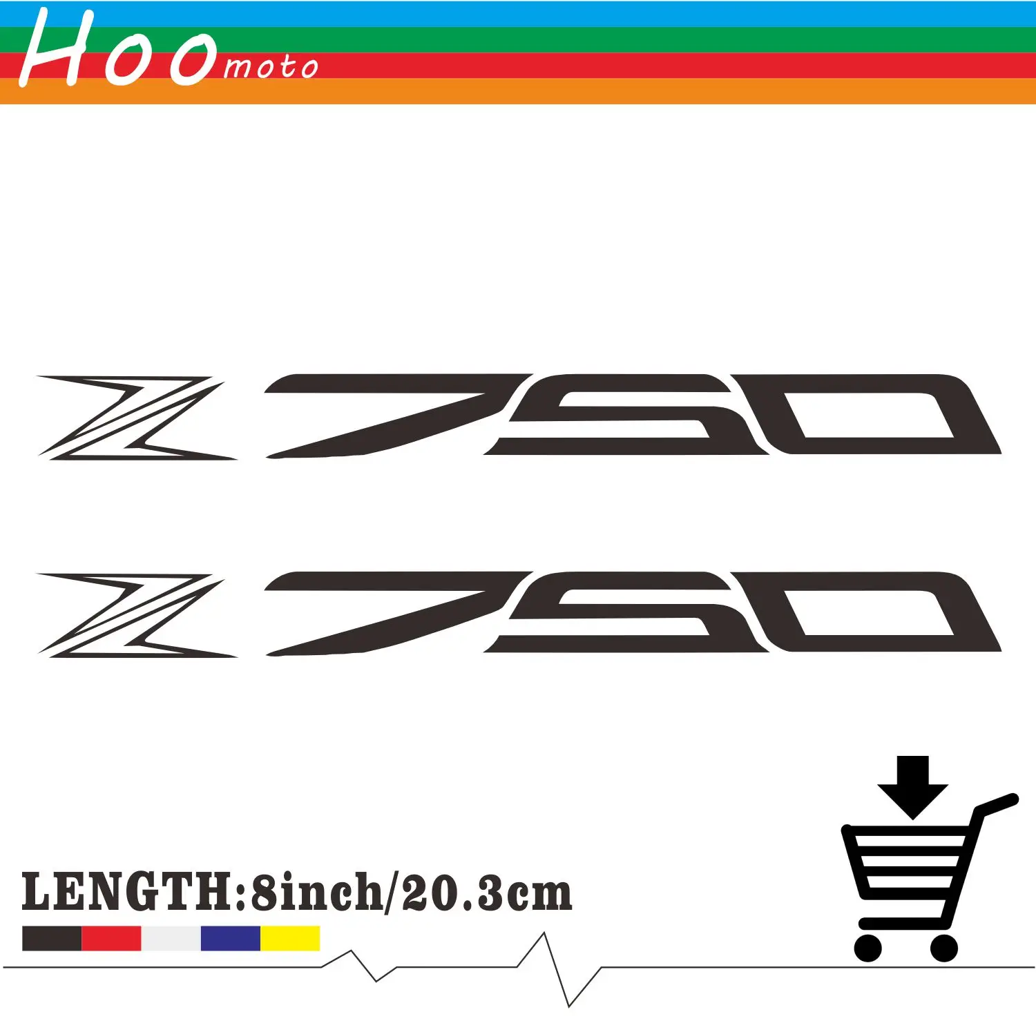 

8in Reflective Sticker Decal Motorcycle Car Sticker Wheels Fairing Helmet Accessories Sticker Decal for Kawasaki Z750 Z 750