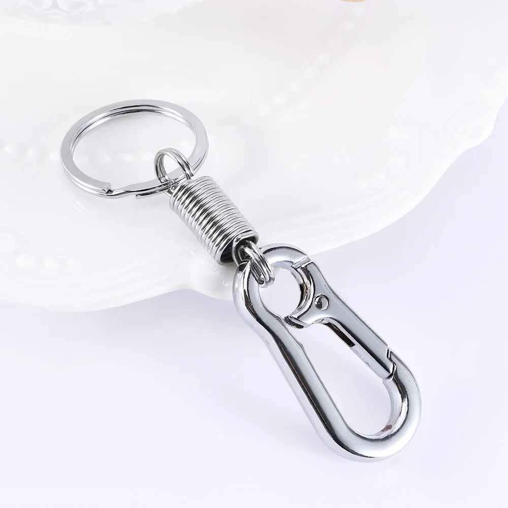 Portable Keychain Stainless Steel Gourd Buckle Hanging Retractable Key Rin F5X3 