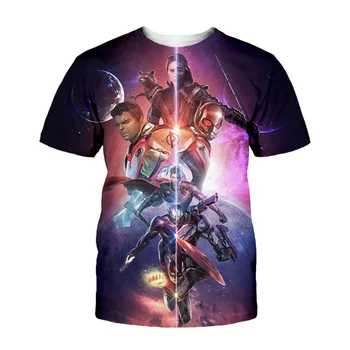 

2019 New design t shirt men/women marvel Avengers Endgame 3D print t-shirts Short sleeve Harajuku style t shirt tops-2