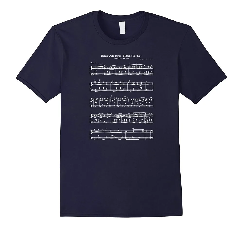 

Mozart Music Notes Score Rondo Alla Turca Funny T Shirt2018 New 100% Cotton T Shirts Men T Shirt Clothing Plus Size Tees