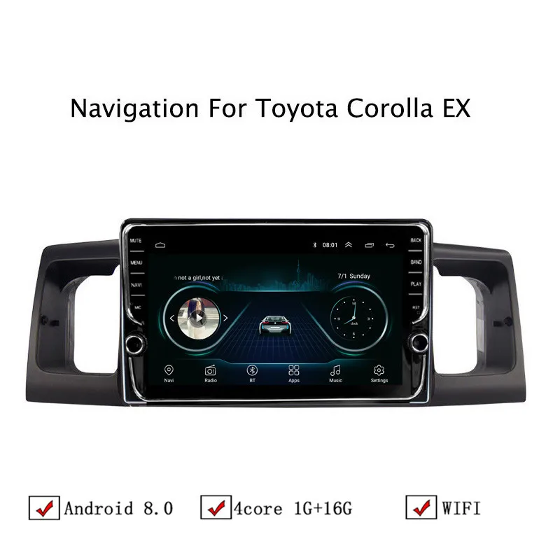 NAVITOPIA 9 дюймов автомобильный мультимедийный плеер Andriod 8 1 gps навигация для Toyota Corolla