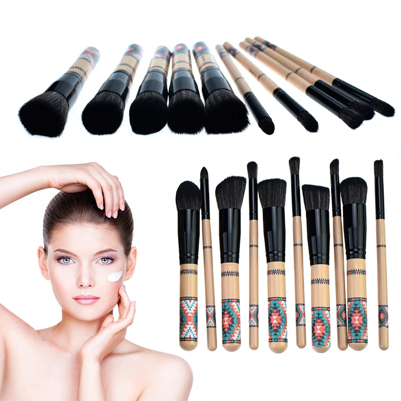 

10 Pcs/1 Set Eye Shadow Powder Brushes Soft Bohemia Fashion Makeup Brushes Professional Cosmetic Powder Brushes