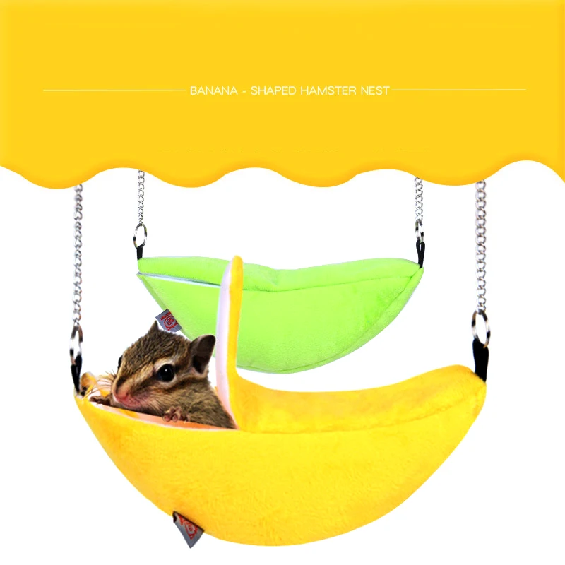 

Nest Swing Cage Hamster bed Guinea Pig Hanging hammock Hamster house Cage For Rat bed Pet Cages For Guinea Pigs Warm banana nest