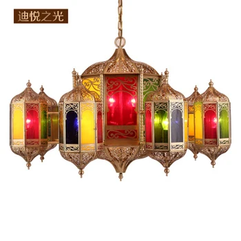 

2019 Muslim style pendant lights custom church copper handmade lights hanging lamp luxury modern lighting for restaurant