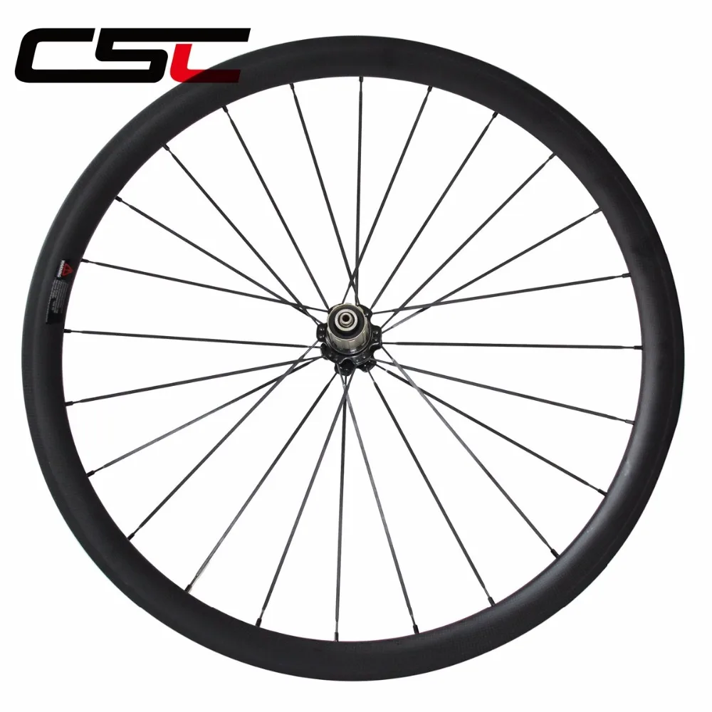 Best CSC 700C Single front wheel or rear wheel 25mm wide 24/ 38/ 50/ 60/88mm Depth Clincher Tubular standard Carbon road bike Wheels 3