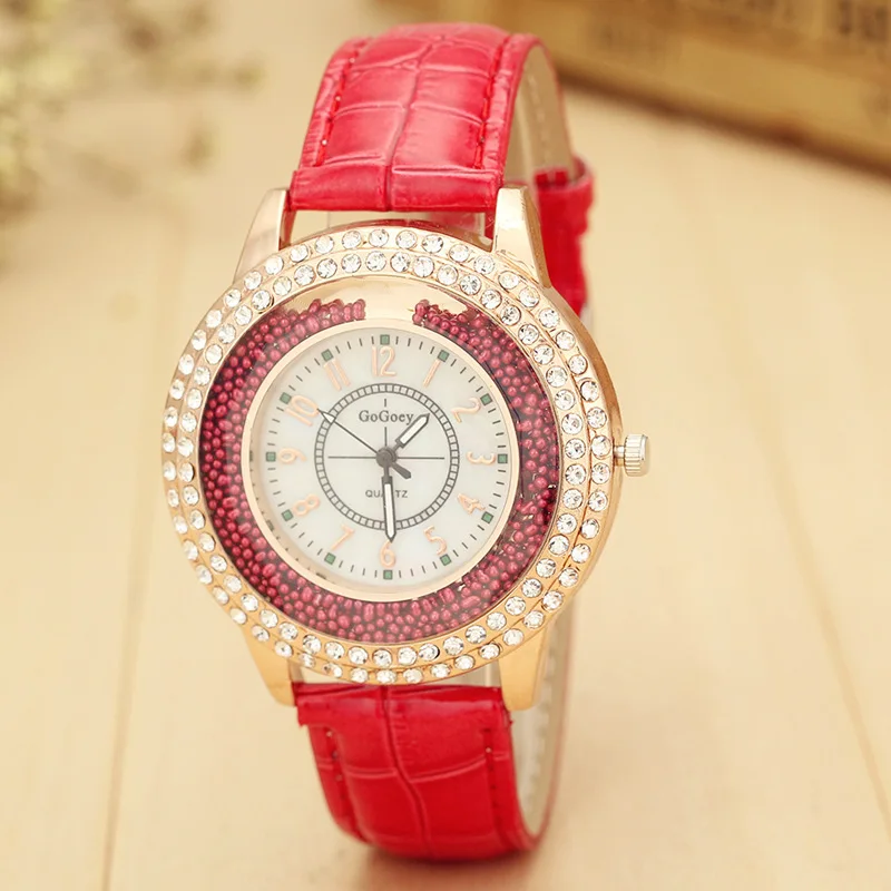 

2017 Elegant Woman Fashion Watches Bead Quartz Watches Wristwatches relojes mujer Bangle Watch for Woman Saat ZC004