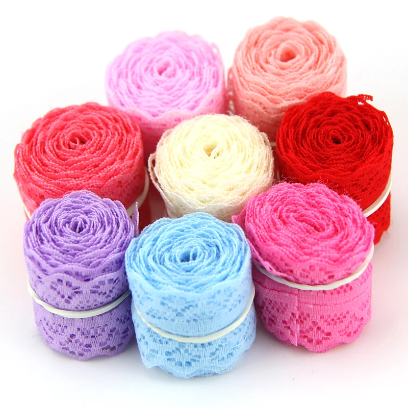 

10Yard/Lot (9m) Width 30MM New Selling Lace Ribbon DIY Embroidered Net Lace Trim Fabric For Sewing Wedding Decoration 9 Colors