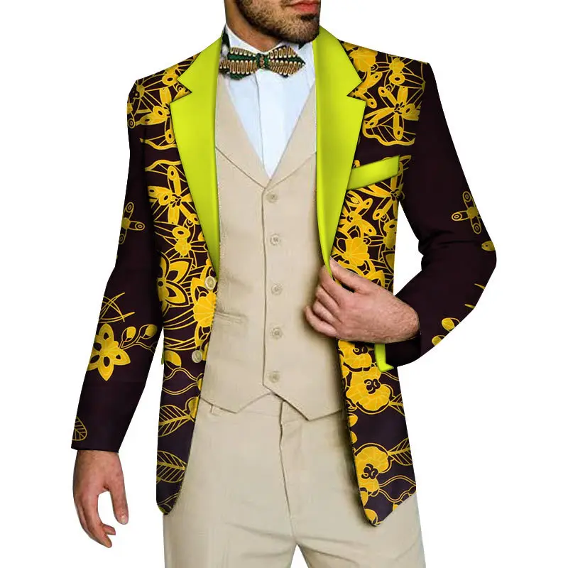 Осеннее модное пальто в африканском стиле для мужчин, плюс размер, хлопковое пальто XS-6XL - Цвет: 12