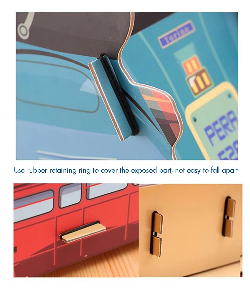DIY картонный органайзер для ручек контейнер для хранения карандашей для домашнего офиса украшение-пианино, синий локомотив, красный автобус, Биг Бен, автобус