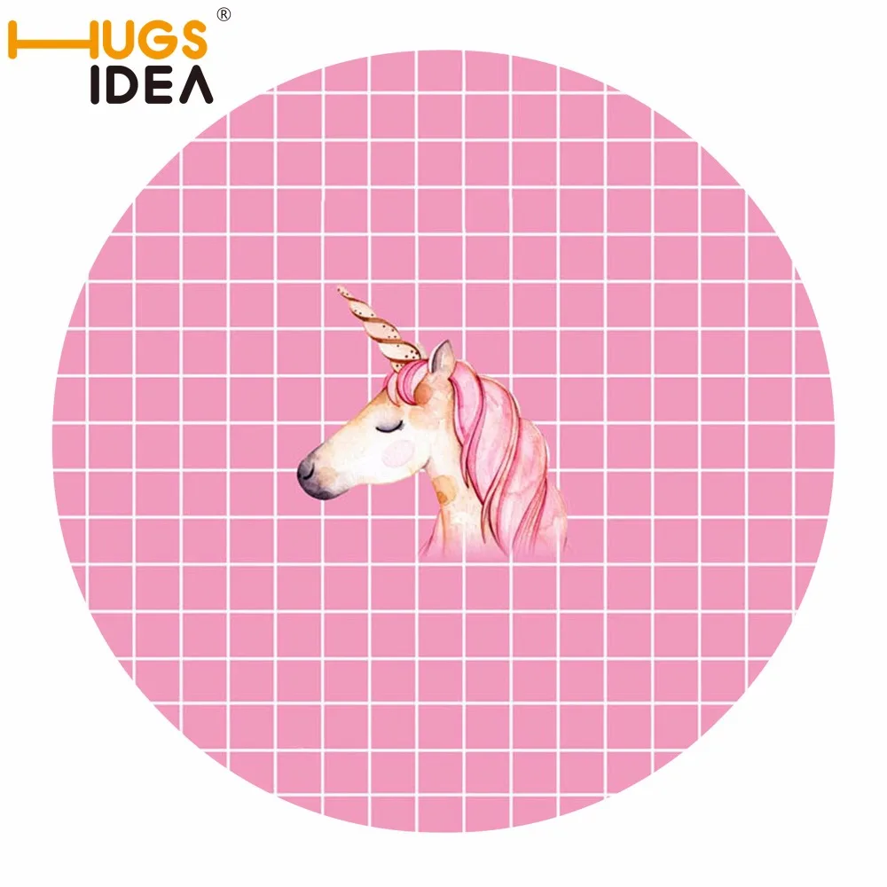HUGSIDEA Unicorn Round Carpet Living Room Parlor Mats Children Kids Boys Bedroom Circle Carpet Chair Rugs Bath Mats 60X60CM HUGSIDEA Unicorn Round Carpet Living Room Parlor Mats Children Kids Boys Bedroom Circle Carpet Chair Rugs Bath Mats 60X60CM